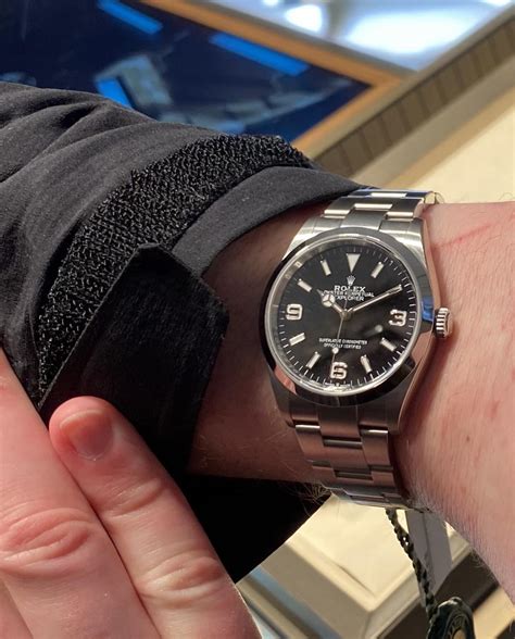 rolex 124270 on wrist|Rolex explorer dial.